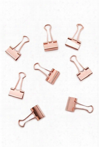 Rose Gold Binder Clip Set