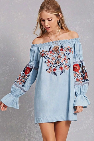 Selfie Leslie Embroidered Dress