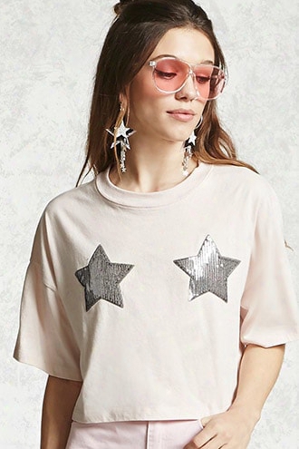 Sequined Star Top