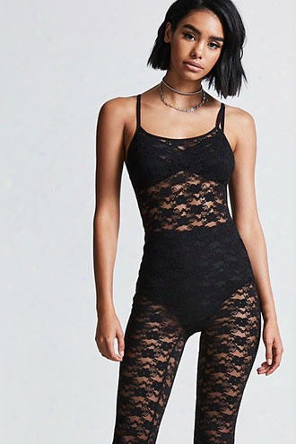 Sheer Lace Cami Jumpsuit