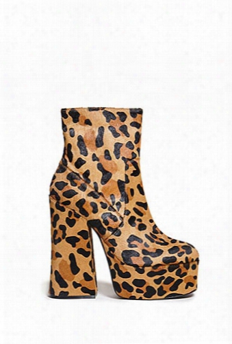 Shellys London Leopard Pony Hair Ankle Boots