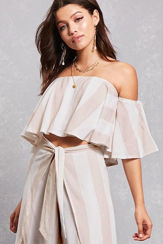 Striped Flounce Top