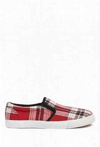 Tartan Plaid Slip-on Sneakers