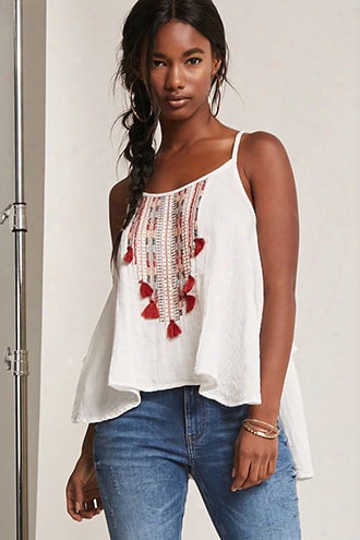 Tassel Embroidered Cami