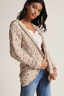 Woven Heart Open-Front Cardigan