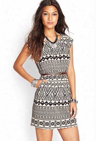 Tribal-inspired Fit & Flare Dress