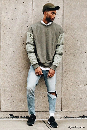 Utility-sleeve Sweatshirt