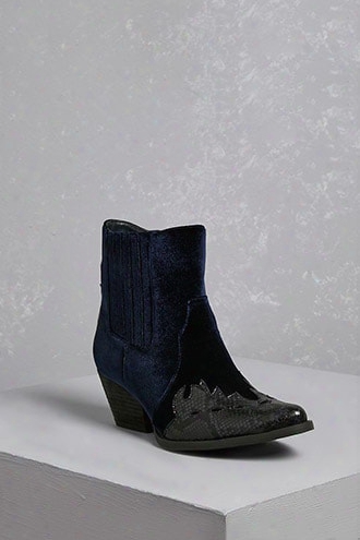 Very Volatile Velvet Contrast Boots