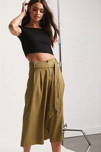 Woven Belted Culottes