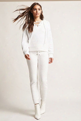 Boucle Knit Lace-up Pants