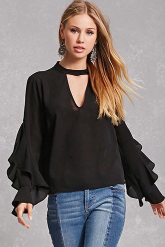 Chiffon Cascading Top