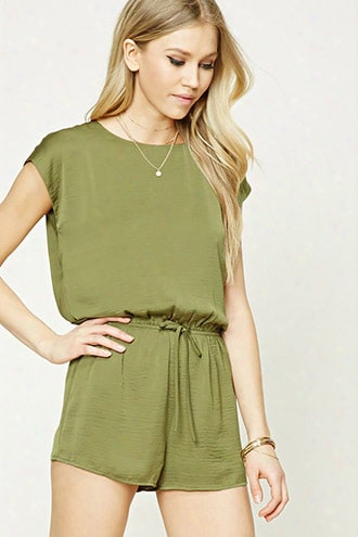 Crinkled Satin Romper