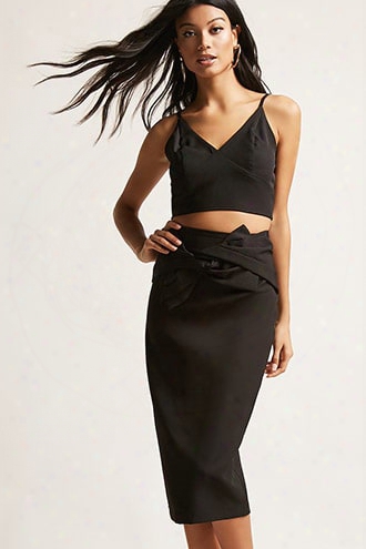 Cropped Cami And Midi Skirt Set