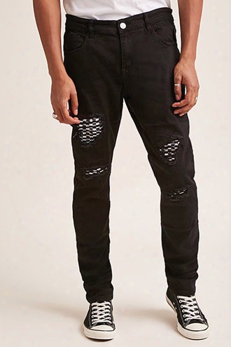 Crysp Denim Checkered-insert Jeans