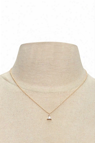 Cubic Zirconia Triangle Necklace