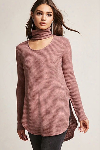 Cutout Honeycomb-knit Top