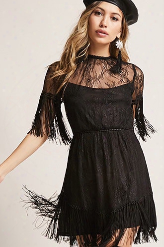 Dark Pink Fringe Miji Dress