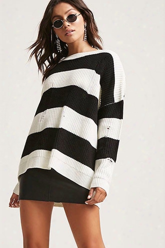 Distressed Stripe Sweater