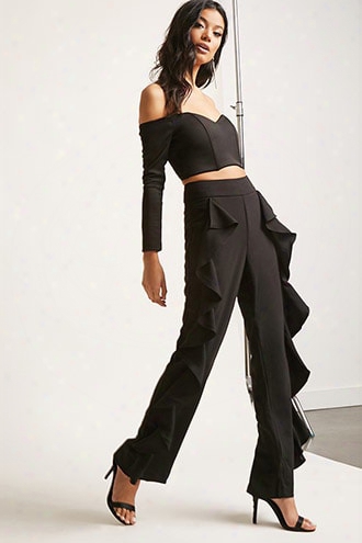 Draped Flounce Pants