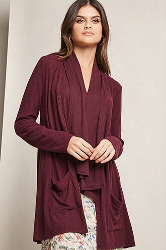 Draped Open-front Cardigan