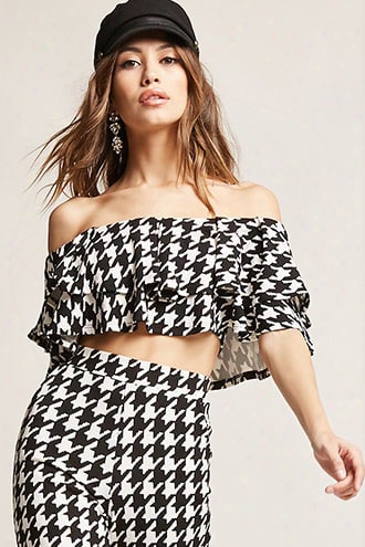 Eta Houndstooth Crop Top