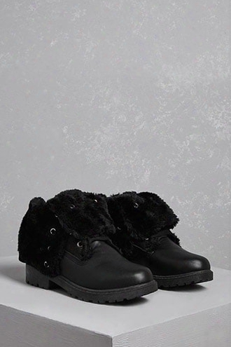 Faux Fur Foldover Boots