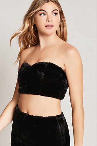 Faux Fur Tube Top