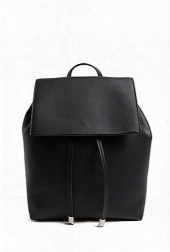 Faux Leather Chain-strap Backpack