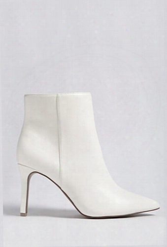 Faux Leather Stiletto Ankle Boots (wide)