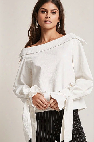 Foldover Off-the-shoulder Top