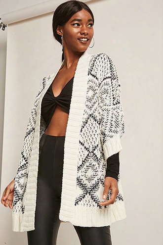 Geo Open-front Cardigan