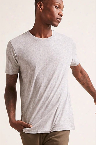 Heathered Cotton-blend Tee