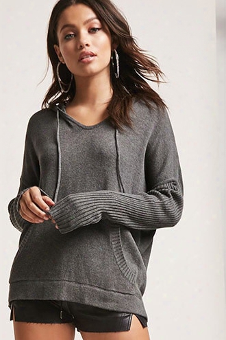 Heathered Dolman-sleeve Sweater