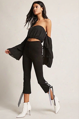 Lace-up Flared Pants