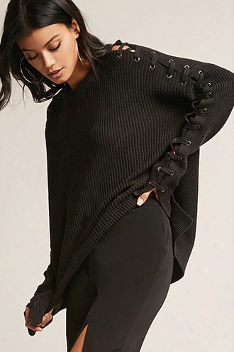 Lace-up Sweater