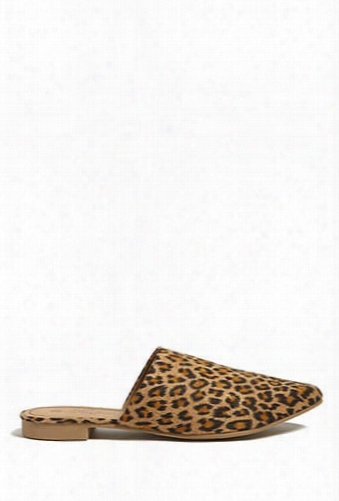 Leopard Print Backless Mules