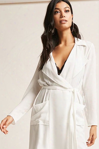 Longline Belted Wrap Coat