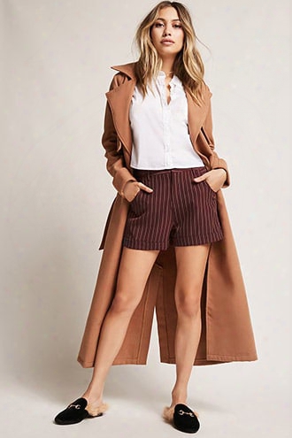 Pinstripe Cuffed Shorts