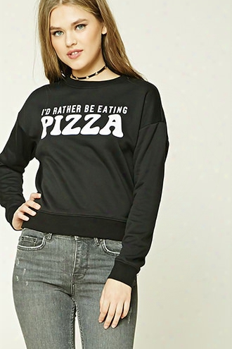 Pizza Graphic Boxy Sweatshirt