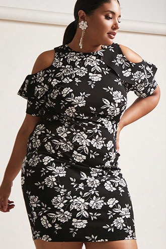 Plus Size Floral Ponte Dress