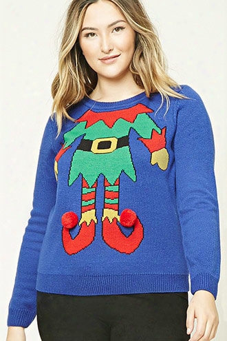 Plus Size Holiday Elf Sweater