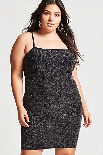 Plus Size Metallic Shimmer Dress