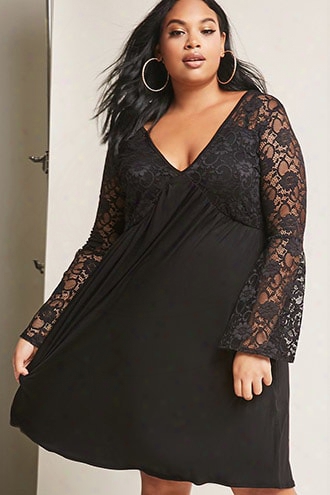 Plus Size Pink Clove Lace Dress