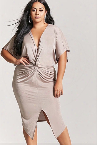 Plus Size Twist-front Dress