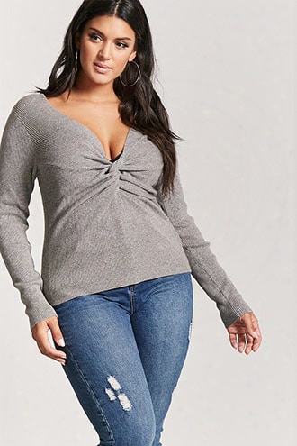 Plus Size Twist-front Sweater