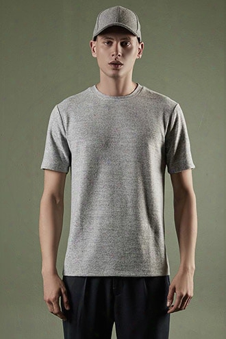 Plush Marled-knit Tee