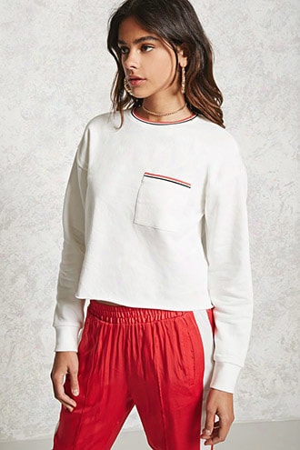 Raw-cut Fleece Sweatshirt