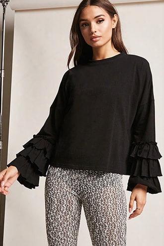 Ruffled Bell-sleeve Top