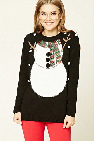Snowman Sequin Sweater