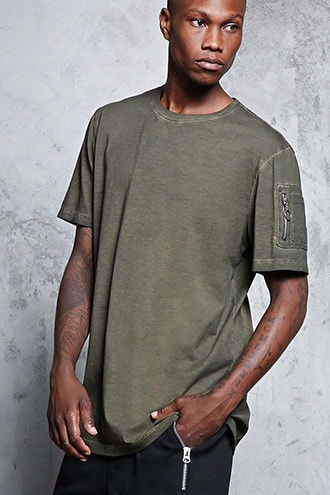 Stonewashed Utility Pocket Tee